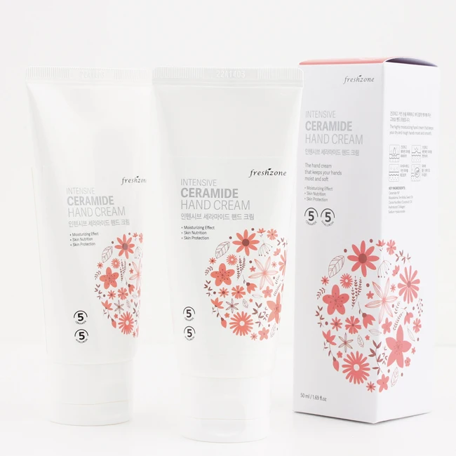 Крем для рук CERAMIDE для корейской косметики для ухода за кожей OEM ODM, изготовленный по индивидуальному заказу, бутылка с ингредиентами и упаковка