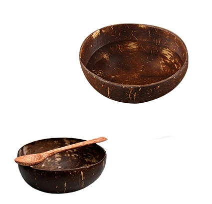 2024 Coconut Bowl And Spoon Pork Customized Logo Competitive Price Coconut Shell Bowl Set from Vietnam Top selling on Amazon amazon top seller Hottest Products