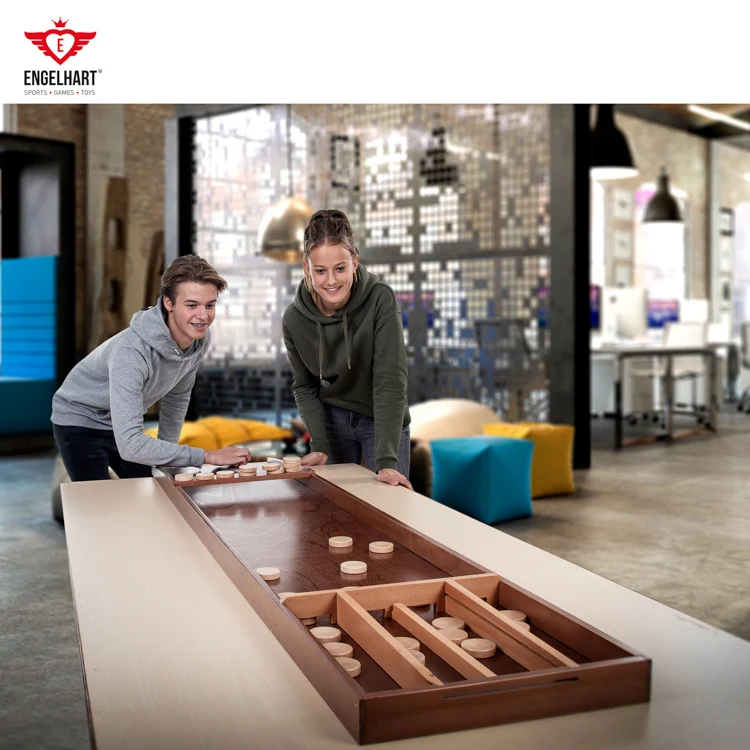 Longfield Games - High Quality Luxury Tournament Shuffleboard Sjoelbak including 30 beechwood Shuffle discs Professional Quality
