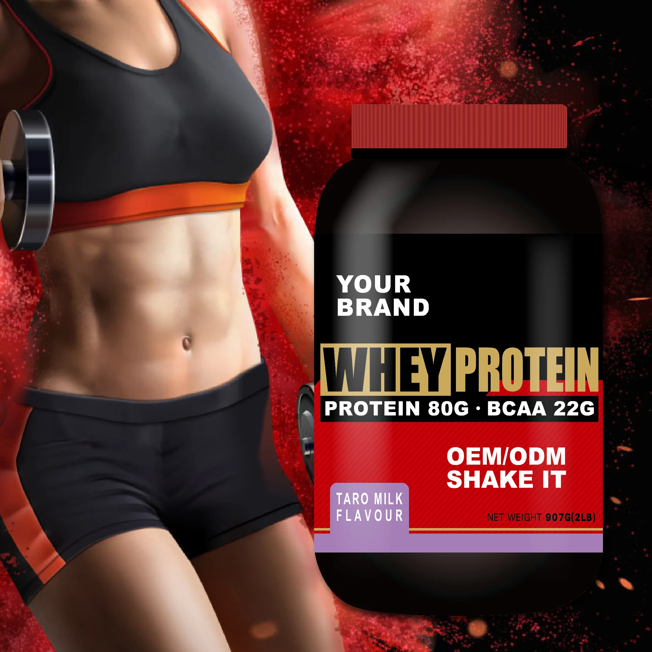 milk protein concentrate whey protein concentrate Taro milk Flavour 2lb