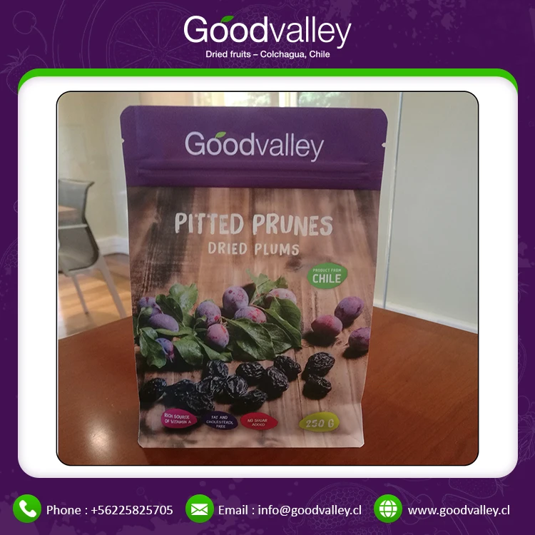 Organic Freeze Dried Plum Fruit Dried Pitted Prunes Size 60/70 Premium Grade