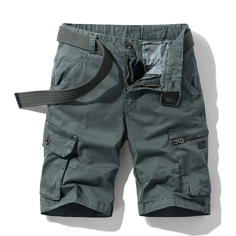 Summer Men Shorts Fashion Casual Military Uniforms Tactical Pants Cotton Jogging Sports Overalls Shorts Men Send Belt Cargo pant