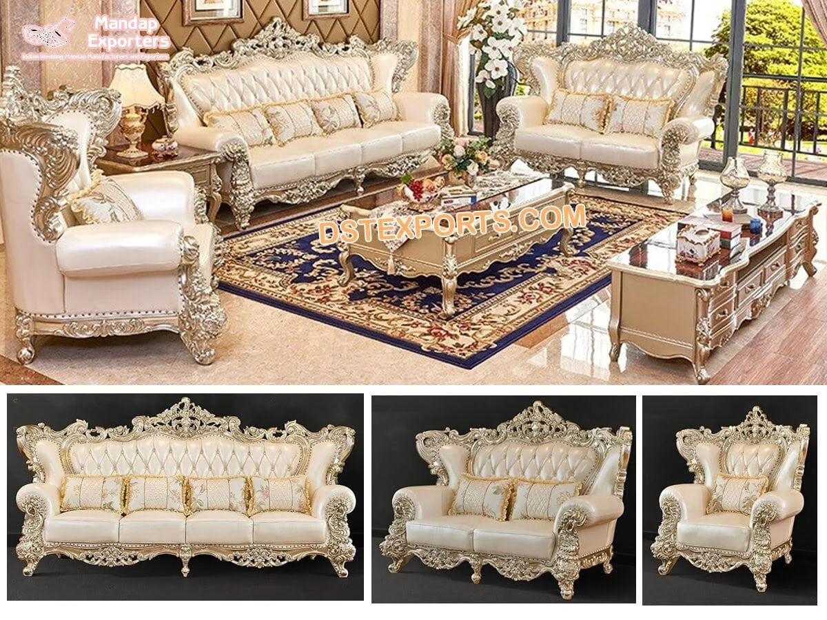 Italian White Finish Drawing Room Furniture Classic Look Hand Carved Livingroom Furniture Buy Solid Wood Sofa Set For Home