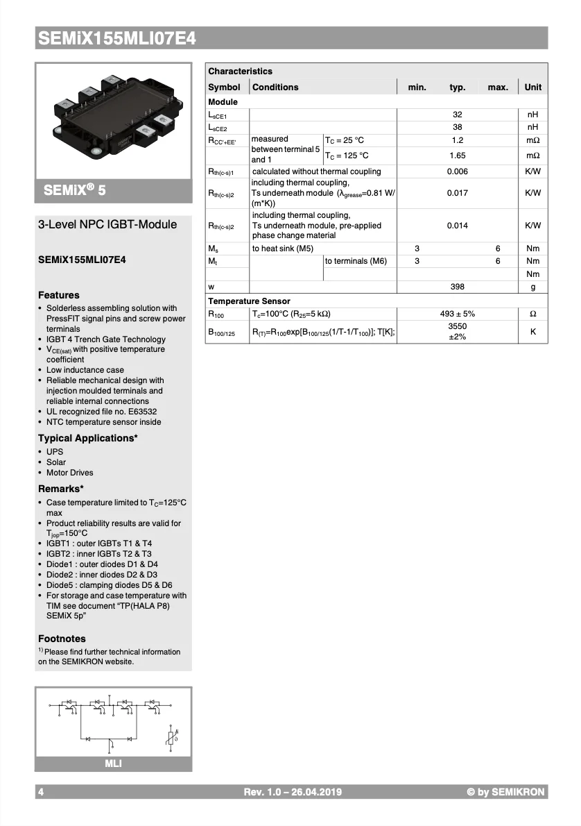 Good Quaity Original And certified SEMiX155MLI07E4 From Germany Solar Lights Outdoor Motion Sensor