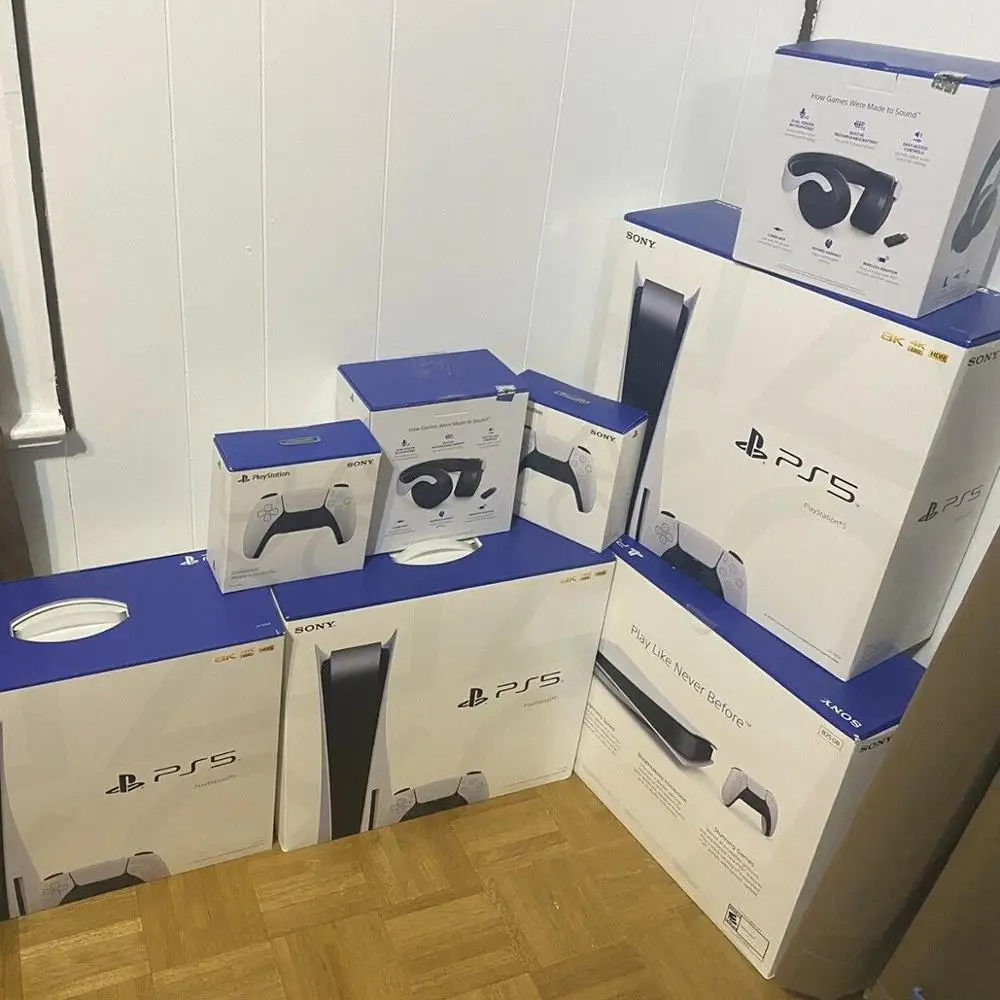 NEW PS5 Console Digital Edition & Disc Version 825GB 1TB 15 GAMES & 2 Dual sense wireless controllers