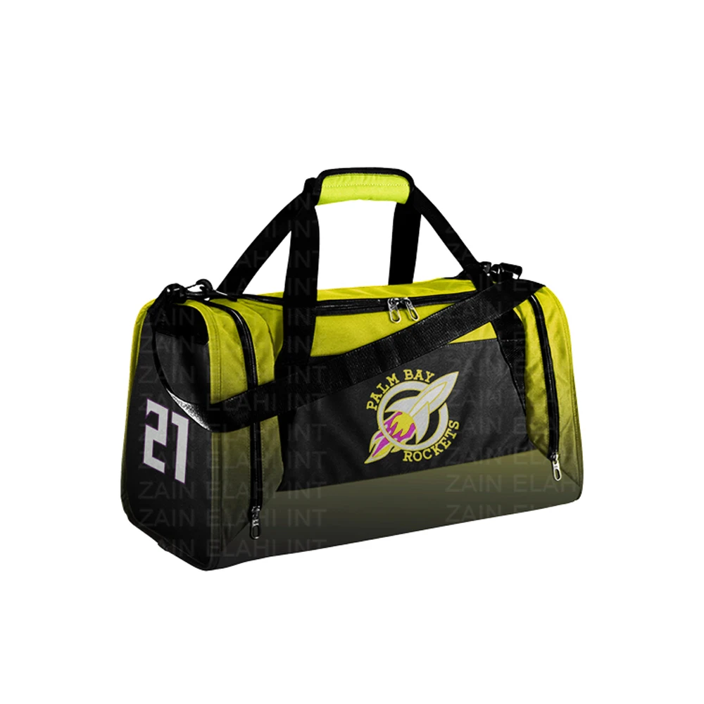 Customize waterproof duffel team football sublimation soccer travel printed sport gym bag