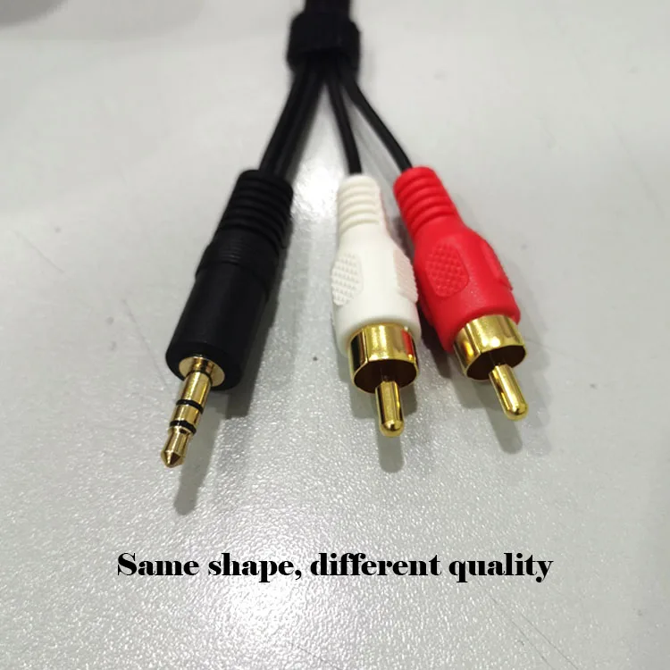 3.5mm Audio Cable To 2 RCA Male Adapter 3.5mm Stereo Audio Plug to Dual RCA Y Splitter Cable 3ft