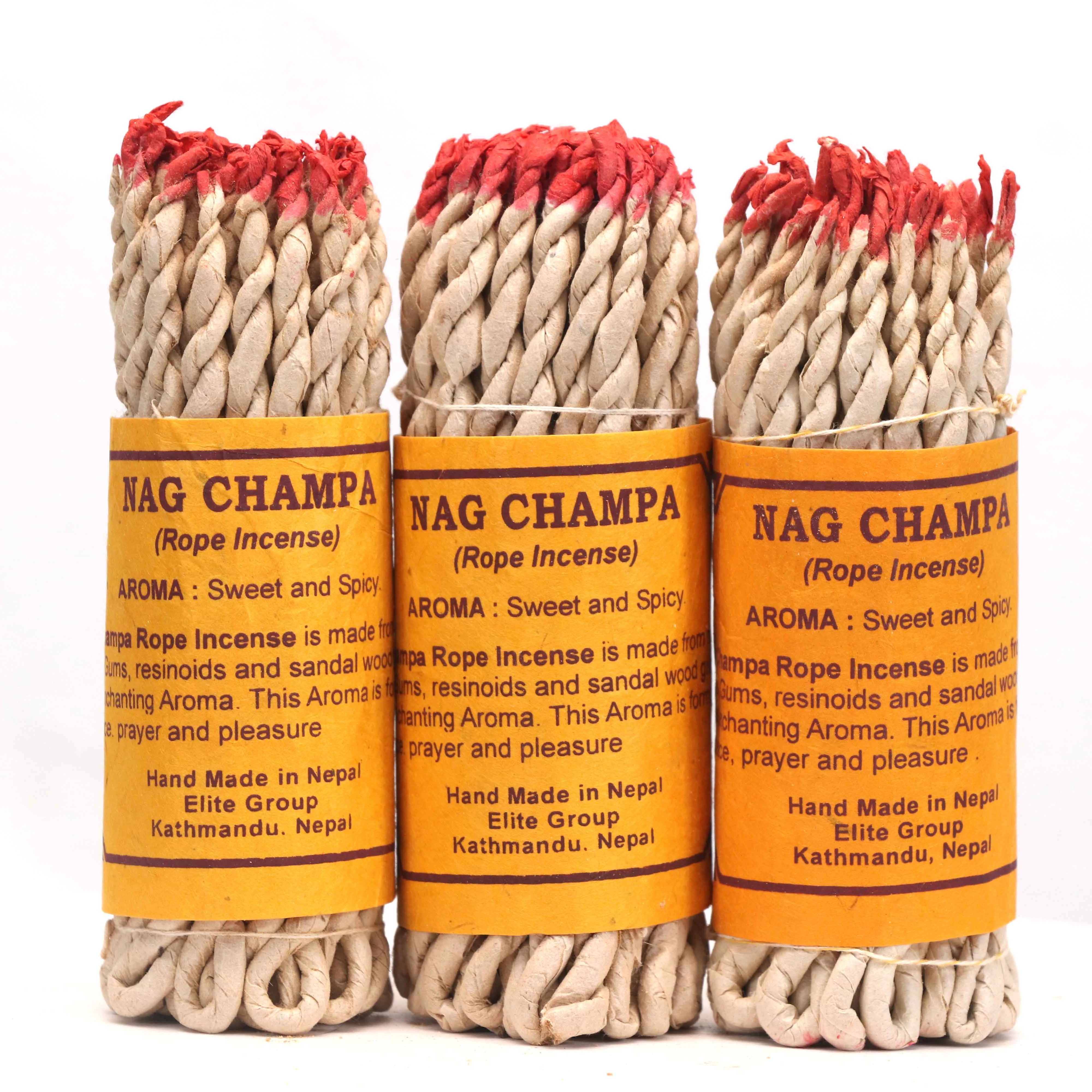 Nag Champa rope incense pleasant aroma Naturally made tibetan incense used ReligiousOffering/Meditation/Prayers/Purification