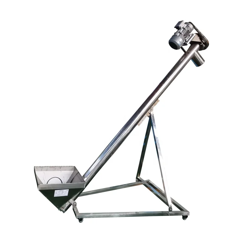 Stainless steel 304 screw conveyor for soybean extruder and fish feed making machine