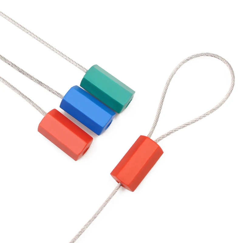 PN-CS5101 Aluminium alloy security cable seals lock yellow/blue/orange/red/green cable WIRE seals