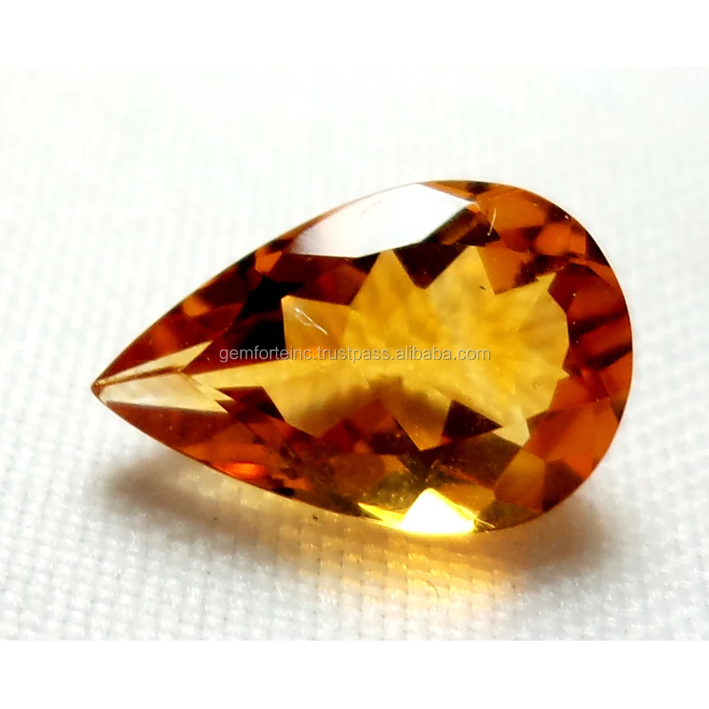 Citrine Pear Shape Faceted Gemstone Pendant Jewelry Making Semi Precious Stone Citrine Calibrated Size DIY Jewelry Making Stone