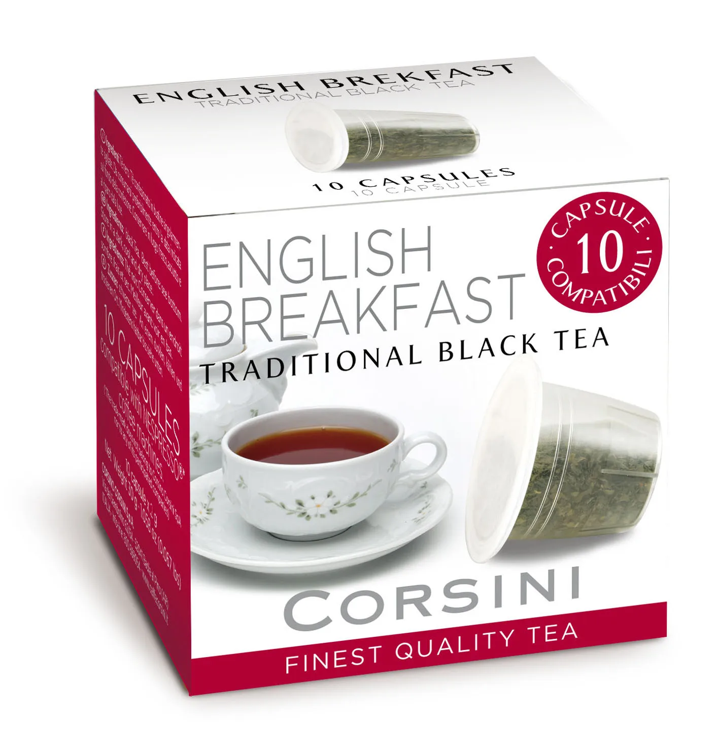 
Caffe Corsini English Breakfast Tea capsule compostable Nespresso 10 pcs organic capsule 