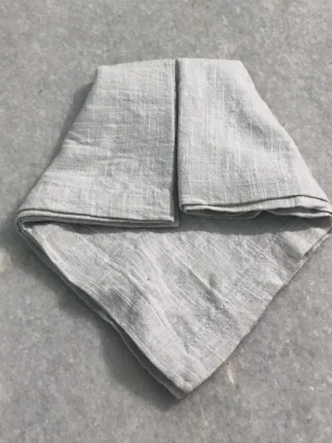 
Handmade Square Shape 100% french flax linen hem stitched edges washable dinner napkin 