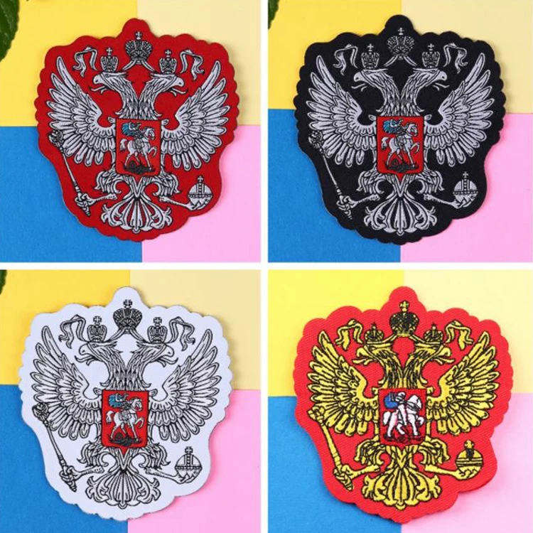 Russia National flag National emblem patches eagle embroidered patches for ironing in thin coat, clothing accessories