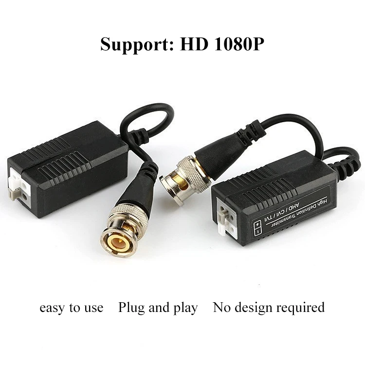 1080P BNC Видео балун пассивная CCTV витая пара кабель передатчика UTP для камеры 2MP AHD/CVI/TVI/CVBS