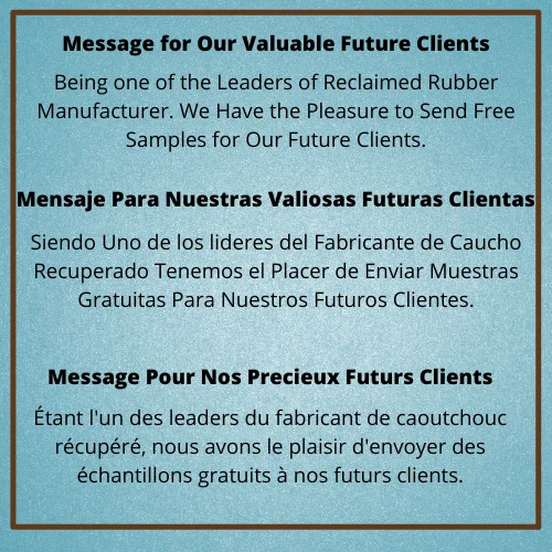 
$$$ Reclaimed Rubber for Cost Cutting 