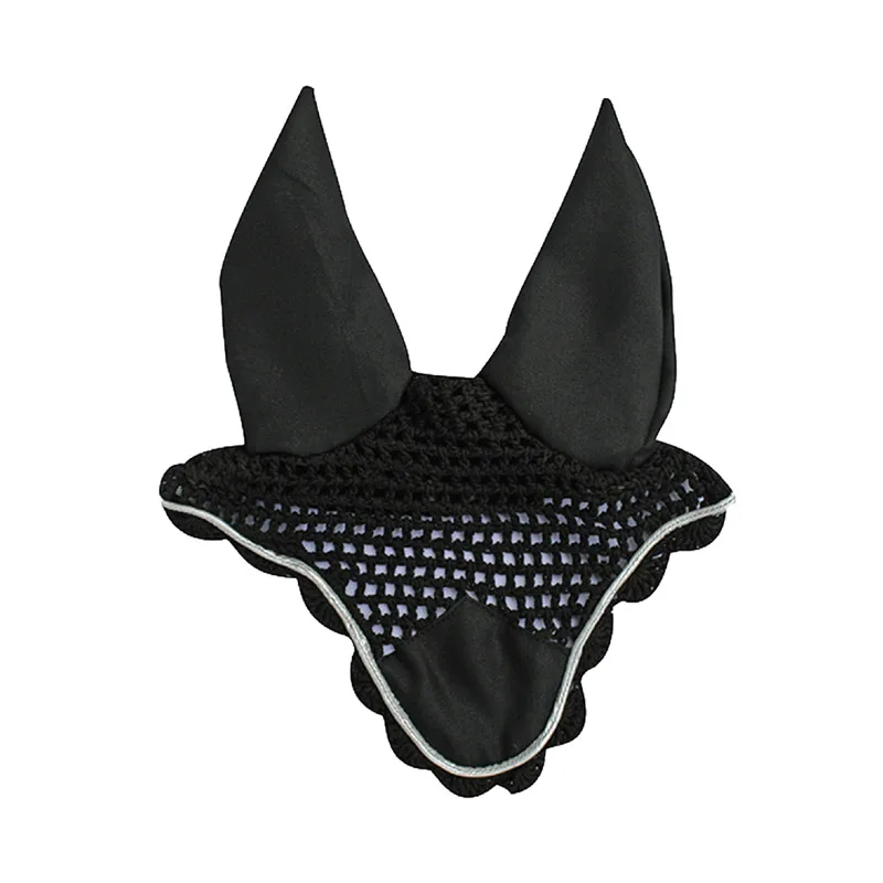 
Black Fashion fine Product Safety equestrian fly veil ear bonnet 