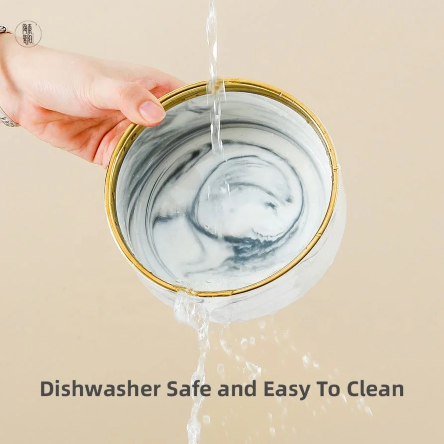 Marble dog water bowl matte elevated dog food bowl non slip ceramic foldable waterproof pet smart Pet Bowls & Feeders