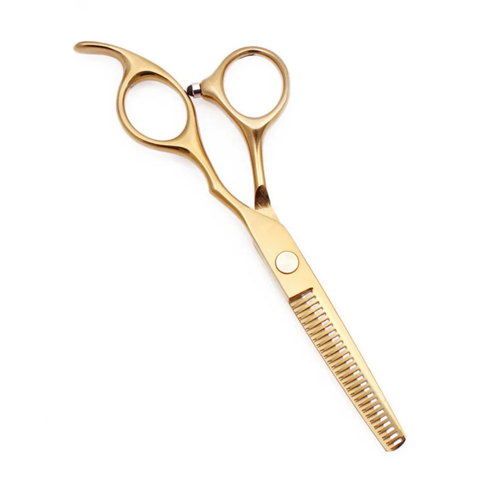 Barber Scissors Hot Selling Promotional High Quality High Grade Stainless Steel Barber Hair Scissors Golden Color Set