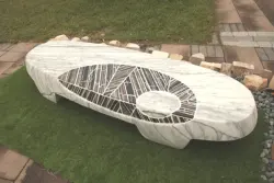 High quality Garden stone bench chair Carve Marble Natural