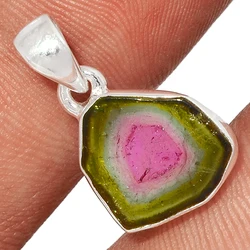 5-Star Reviews Rare Natural Watermelon Tourmaline Bio Slice Gemstone jewellery