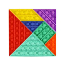 OPP bag package toy kids squeeze silicone stacking toys set blocks bubble sensory anti stress toys