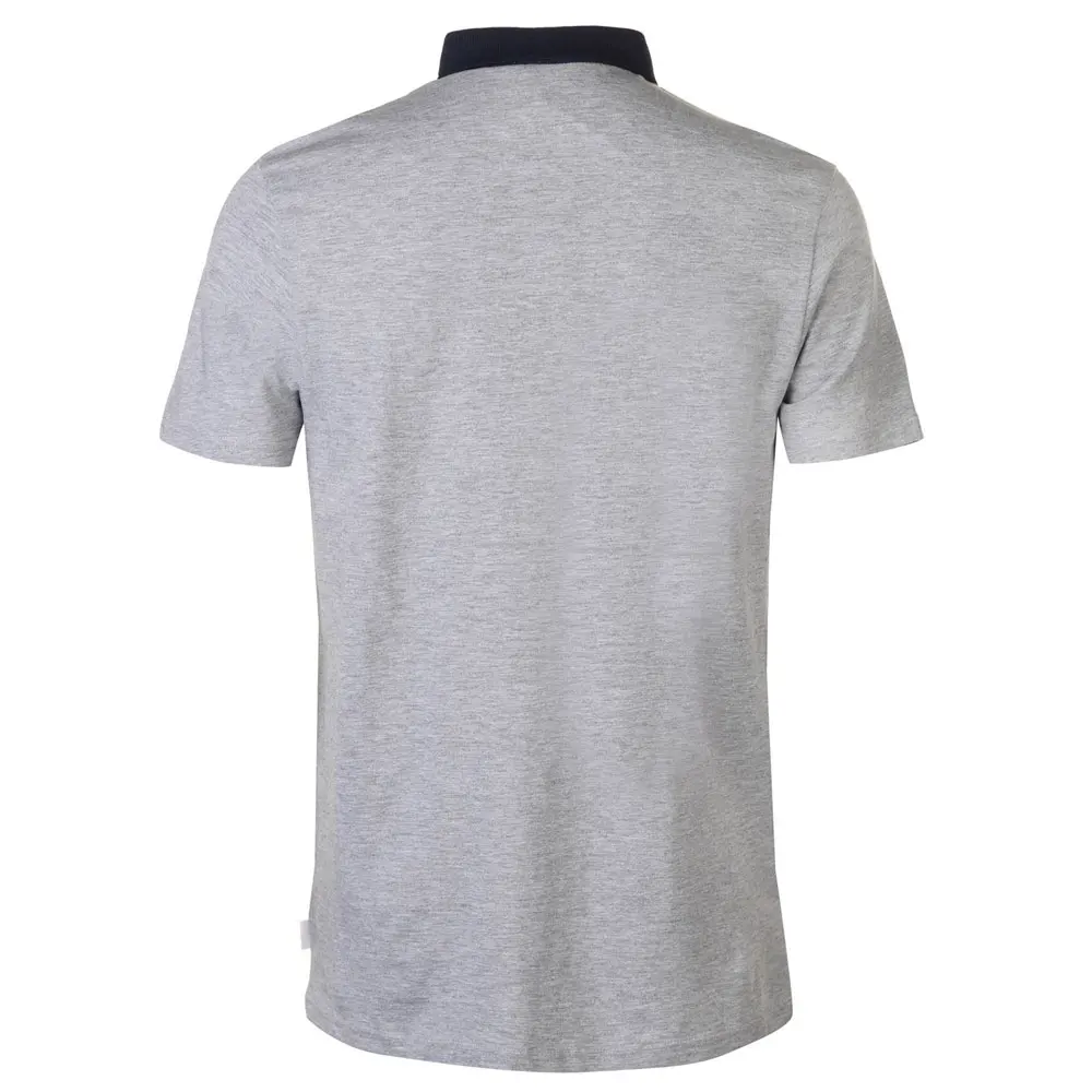New Design Striped Placket Short Sleeve Polo T Shirt