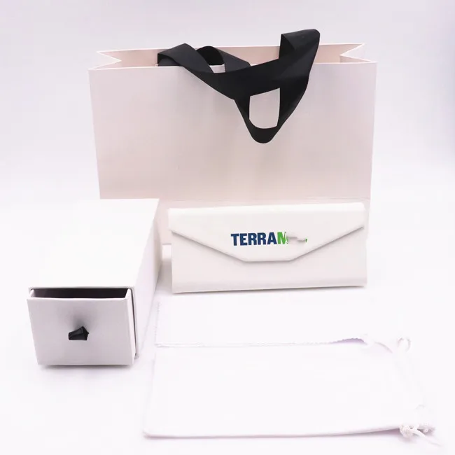 Wholesale sunglasses case and box  Folding Triangle sun glasses with case PU Handmade Foldable Magnet Optical glasses case set