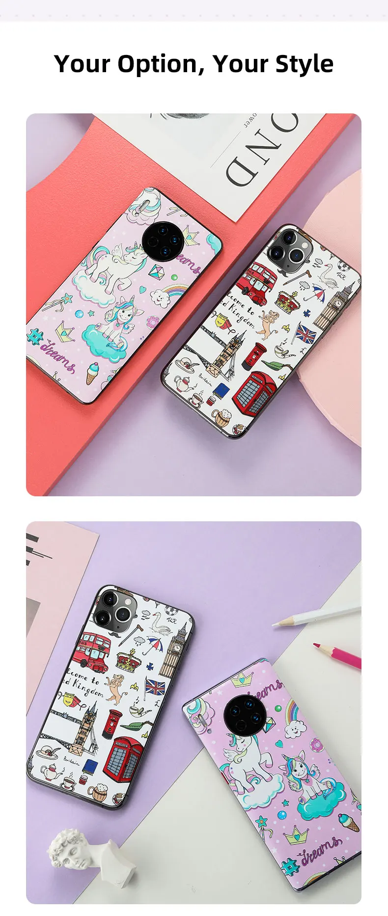 rock space Hot Selling Back Film Vivid phone 12 pro max back