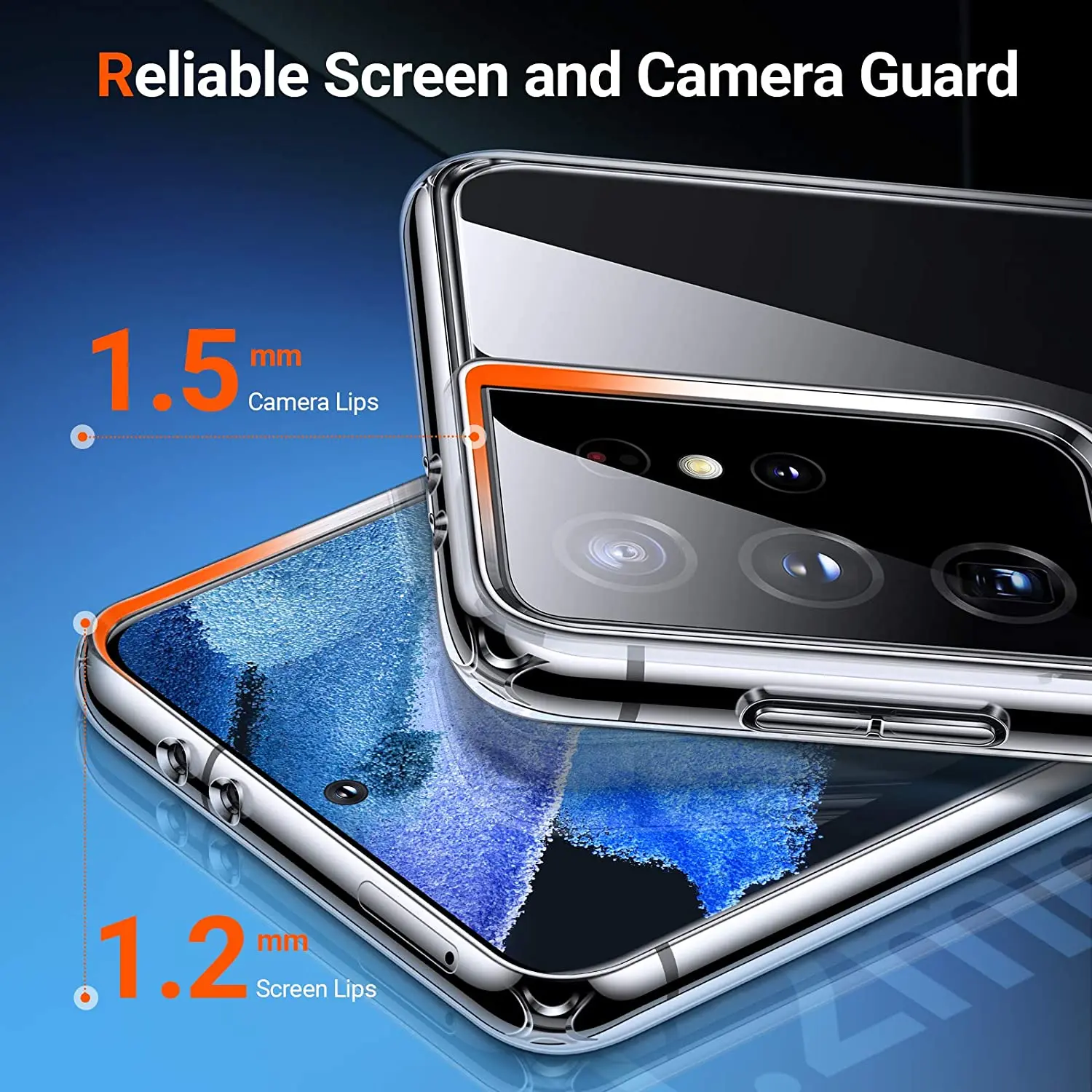 TORRAS Diamond Series For Samsung Galaxy S21 Ultra 6.8 Inch Hard PC Shockproof Clear Slim Thin Mobile Cover Phone Accessories