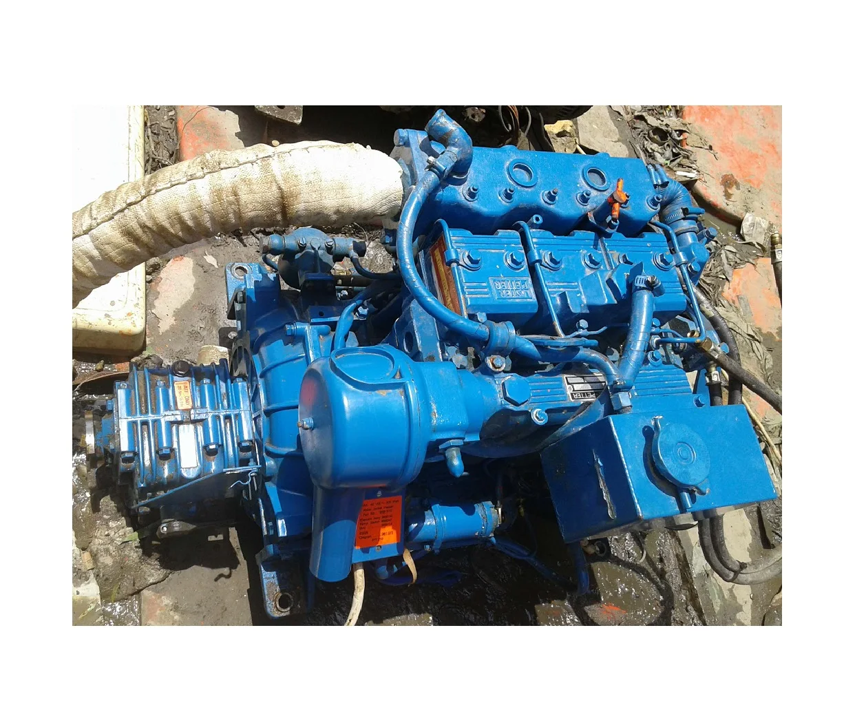 Marine diesel inboard motor Lister Petter LPW3 Lifeboat Engine for sale Made in England Fresh water cooling 3 cylinders engine