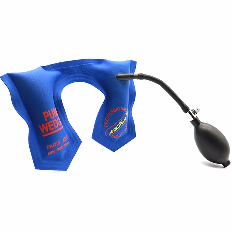 Blue KLOM PUMP WEDGE LOCKSMITH TOOLS U Shape Size Auto Air Wedge Airbag Lock Pick Set Open Car Door Lock 22x14CM Hardware Tool