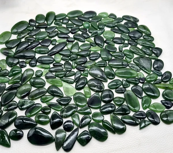 Natural Serpentine Cabochon Stones Loose Green Serpentine Palm Stones Available For Sale handmade jewelry