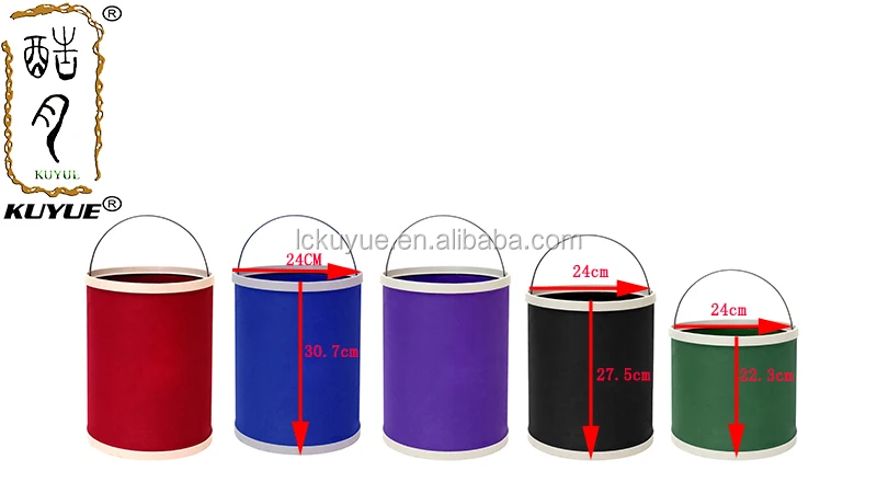 KUYUE Foldable Water Bucket Picnic /portable Car Bucket Luxury Customized Logo Opp Bag Storage Baskets Laundry Basket Folding