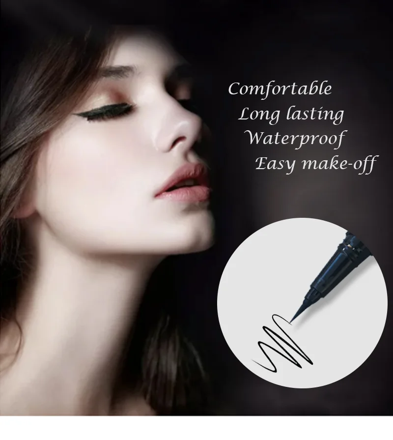 best black and brown eye liner pen fundy wholesale makeup thin tip precise vegan private label waterproof liquid eyeliner
