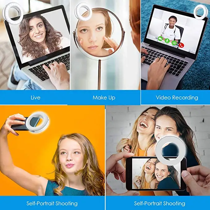 best sellers Universal luz para selfie LED Cell Phone Camera LED Selfie ring Light for Smart Phone