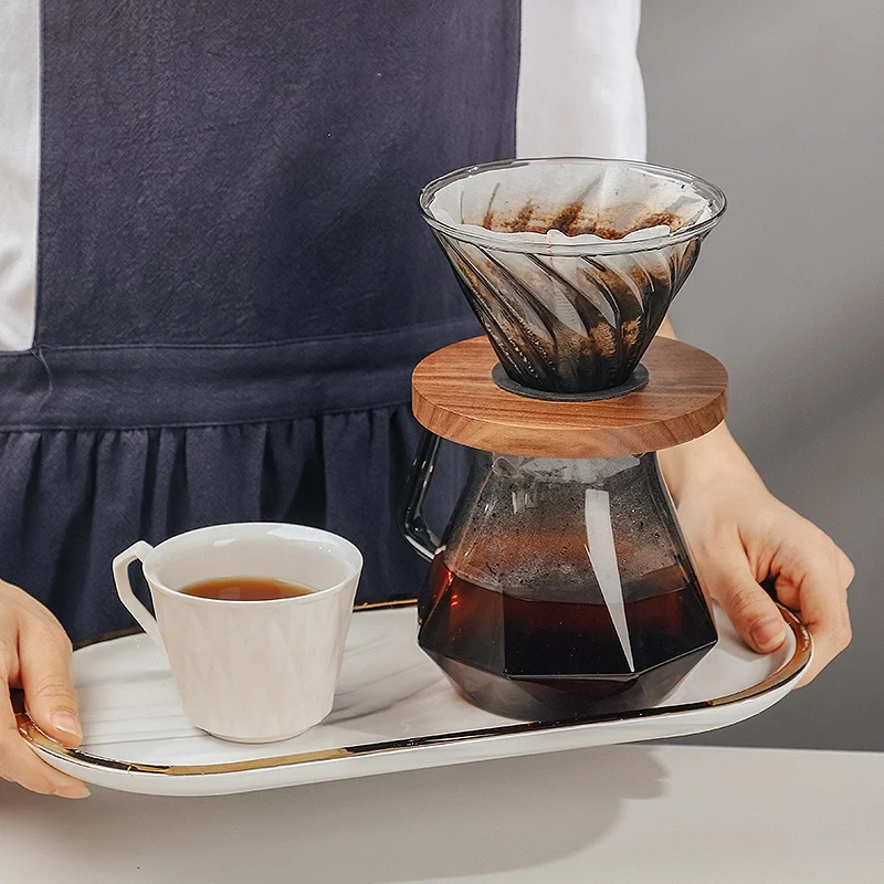 2022 trendy Spout Coffee Jug Milk Pitcher diamond coffee pitcher