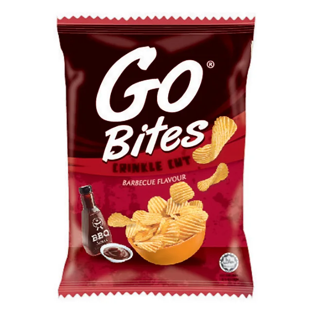 GO BITES BBQ Halal Snack from Malaysia Crispy Potato Chips 60gm