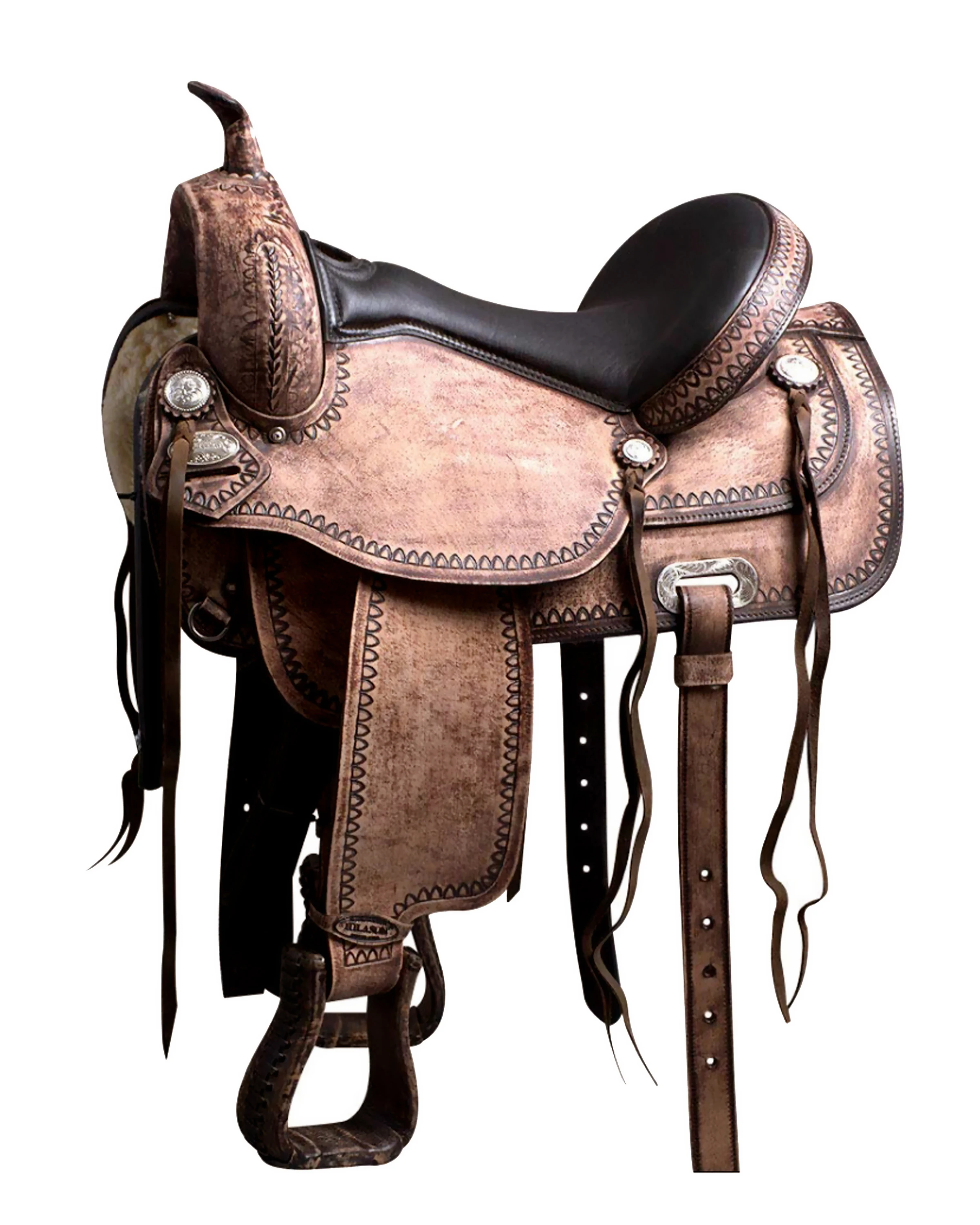 Ручной работы в западном стиле удовольствие ПОКАЗАТЬ ЛОШАДЬ баррель воловьей кожи винтажном стиле; Седло для верховой езды Showmanship