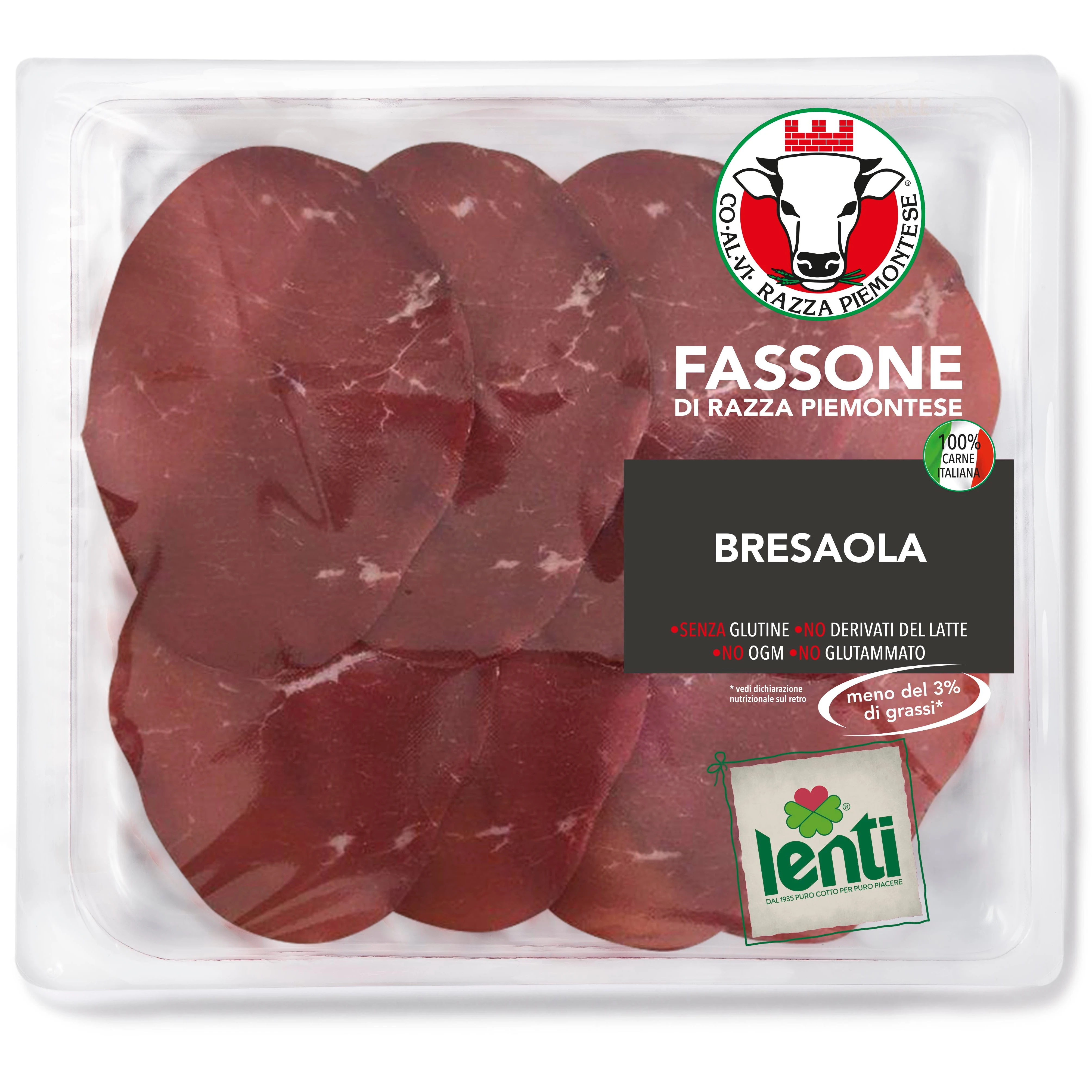 Fassone of the Piedmontese breed Bresaola Italian Beef slow-marinated with LENTI recipe 0,70 kg
