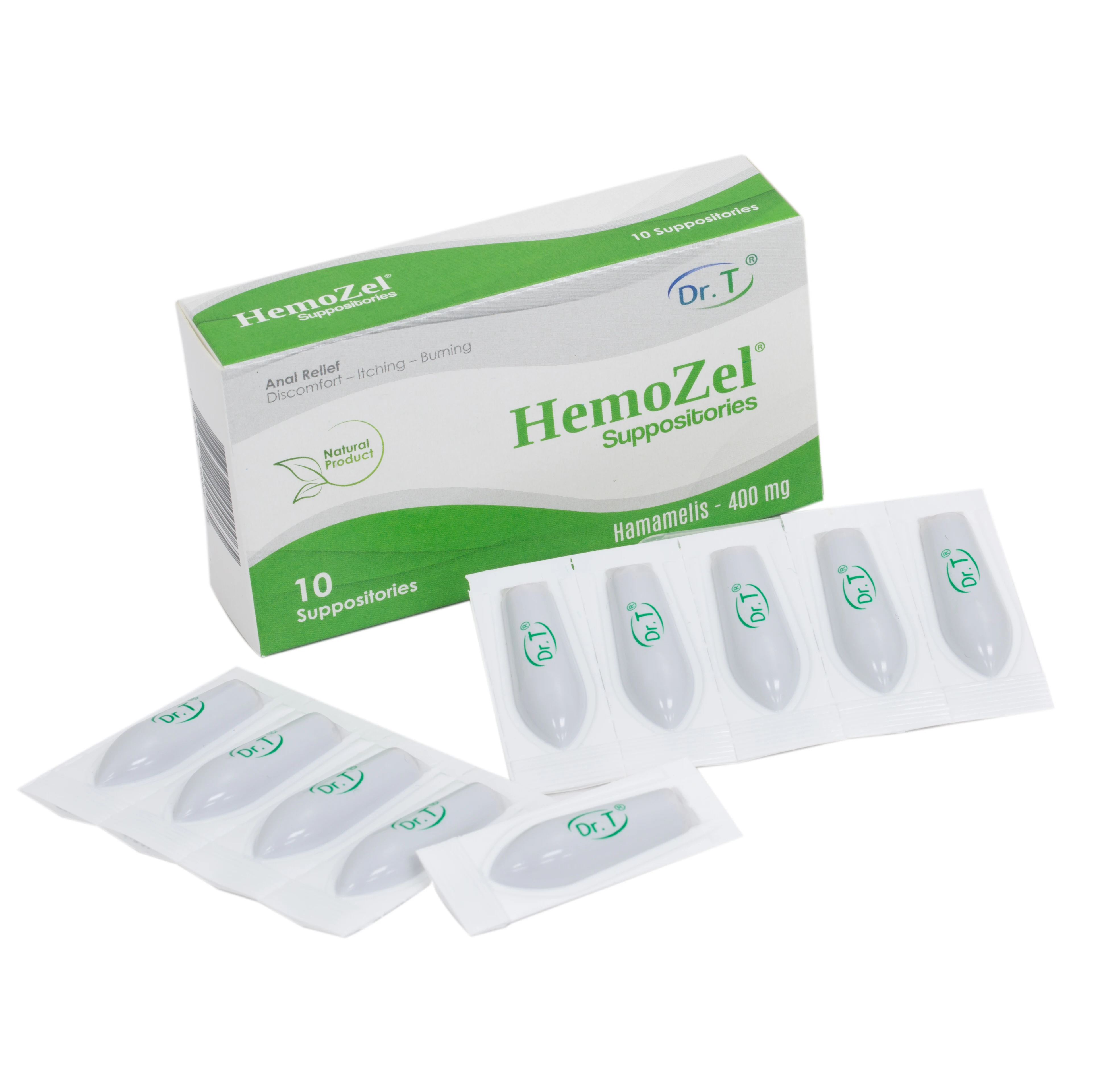 
Natural herbs Hamamelis for treating the symptoms of HemoZel Suppositories 10 units -400mg internal hemorrhoids 