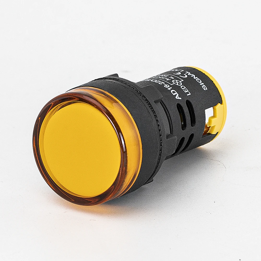 AD16-22DS AC/DC 12V 24V 110V 220V LED Colorful Flush Panel Indicator Light 22mm LED Pilot Light Indicator Lamps Screw Terminal