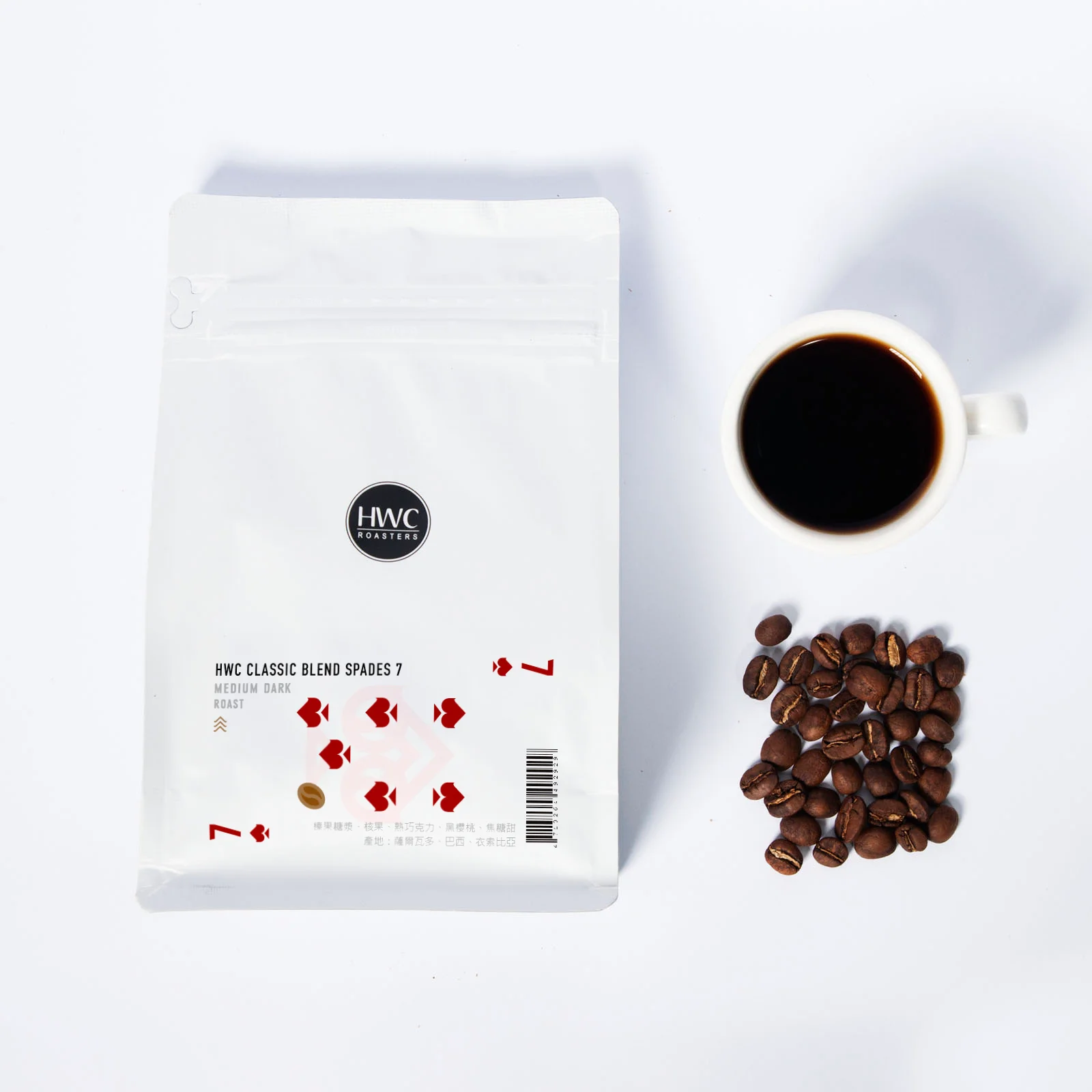 Factory Price HWC Classic Blend Spades 7 Roasted Coffee Beans whole bean coffee supplier arabica coffee bean