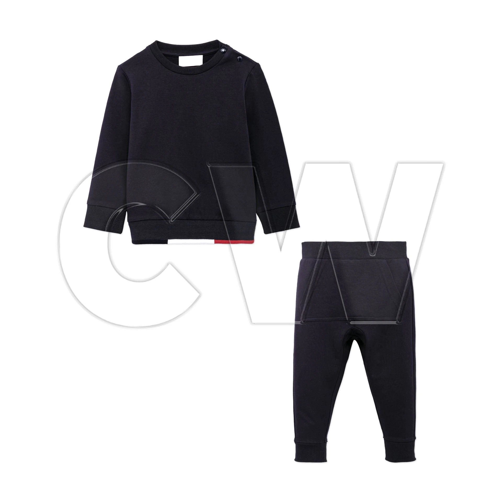 Summer Wholesale Children Kids Clothes Baby Sweat Shirt Boys Set Winter Cotton Quantity Custom Time Lead Tracksuit