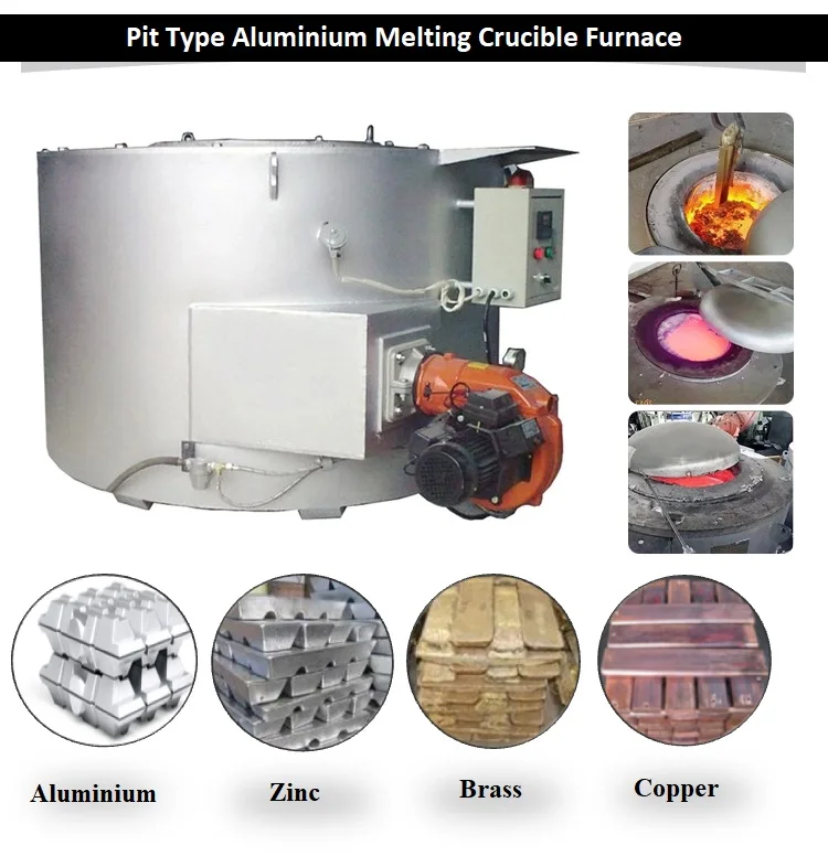 Gas Fired Aluminium Melting  Furnace for Die Casting Units 250 Kgs Per Hour Melting and Holding Line From Renowned Manufacturer