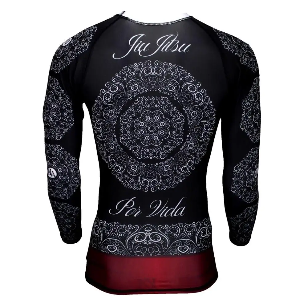 Manufacturer OEM custom made girls dress blank sublimated padded rash guard/ladies rash guard /blank mma rash guard
