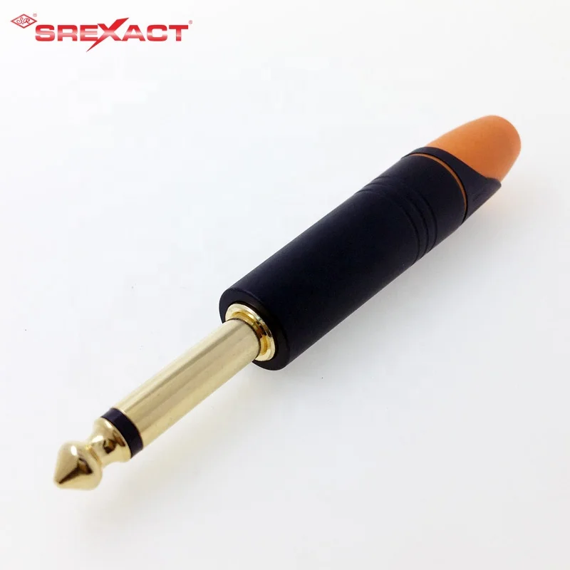 Professional audio connector 6.35mm mono jack cable