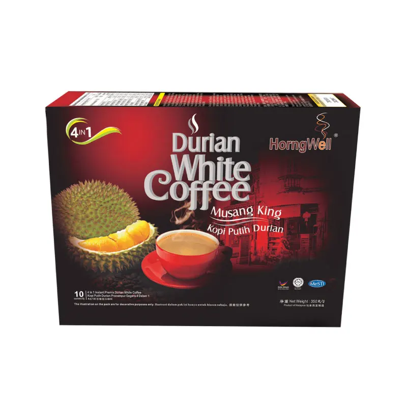 Hot Seller 4 in 1 Premium Musang King Durian White Coffee Instant Coffee