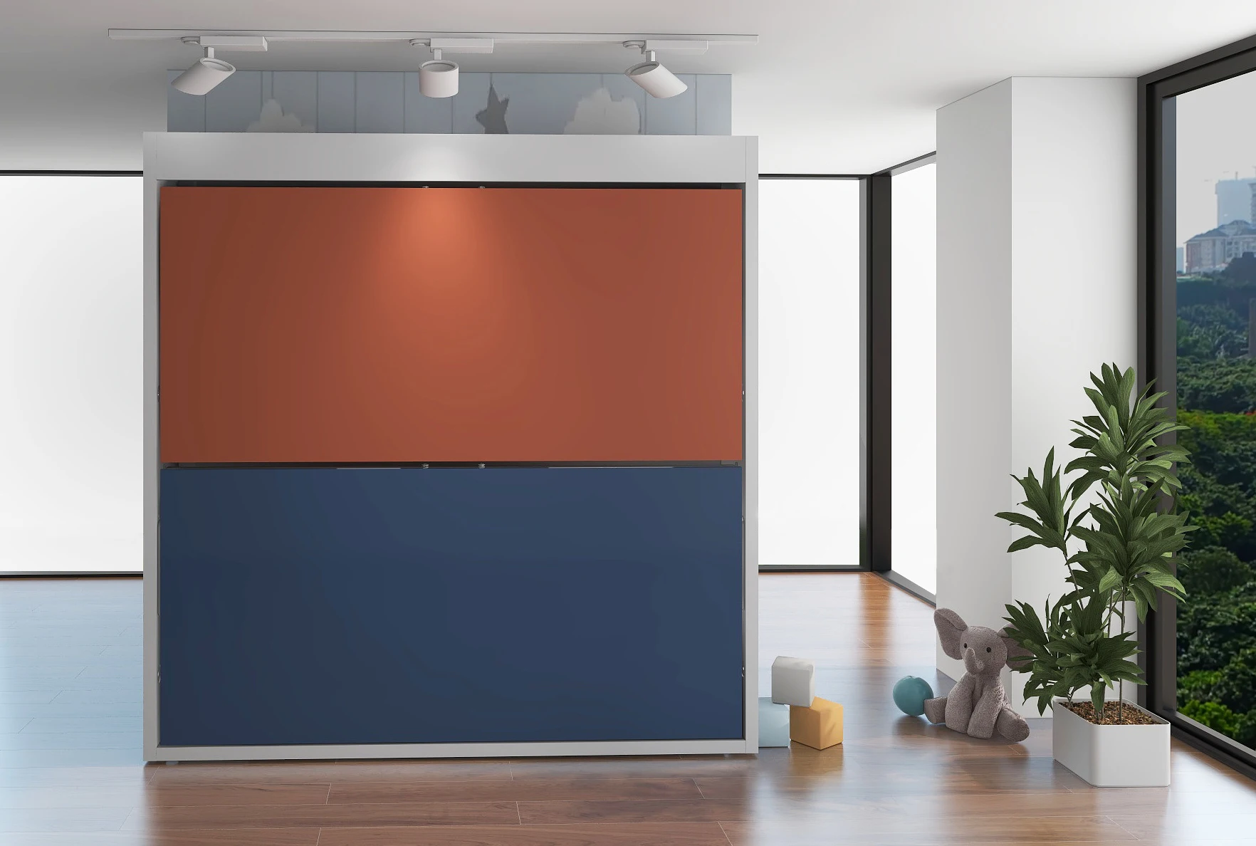 Yu  murphy bed Horizontal Bunk wall bed double bed