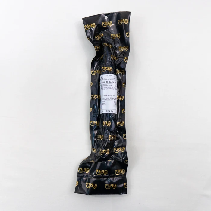 Spanish Iberian Cured Sausage. 100% Acorn fed. Food delicious black iberian pig. Salt cured. Salchichon Sausage rollers